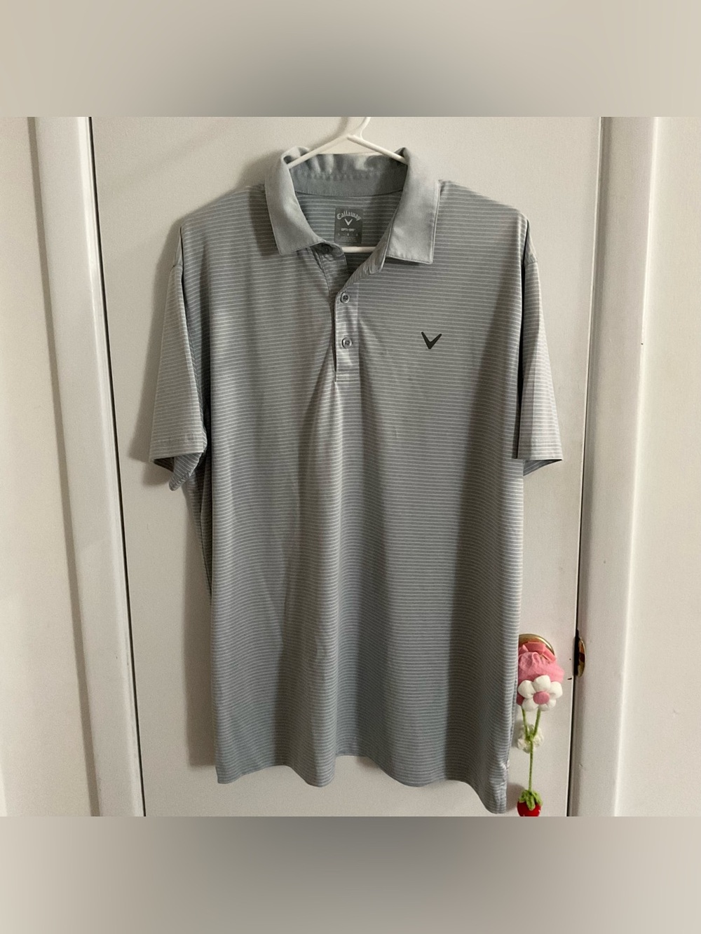 Callaway Men's Opti Dri Golf Polo Shirt L Gray
